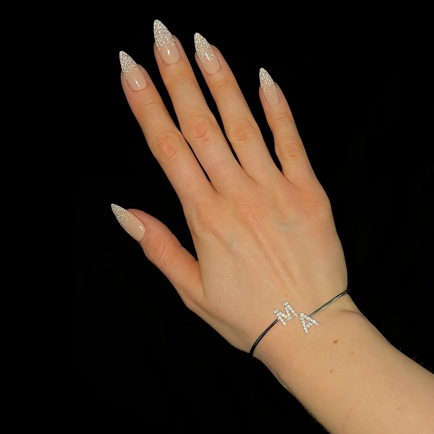 Stagger bangle with ANY initials