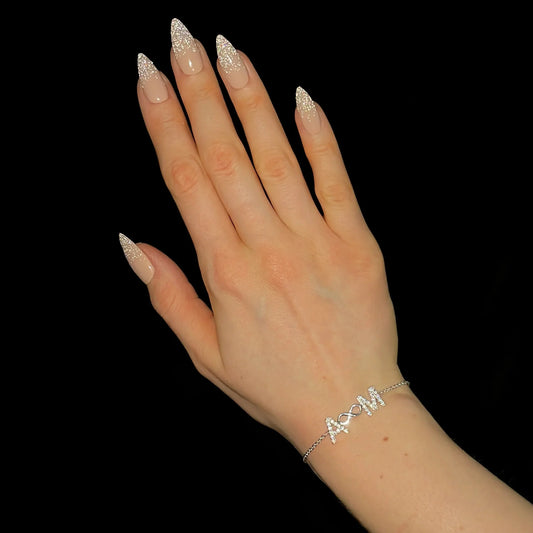 Infinity chain bracelet with ANY initials