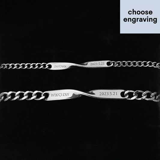 2 Couple bracelets with engraving