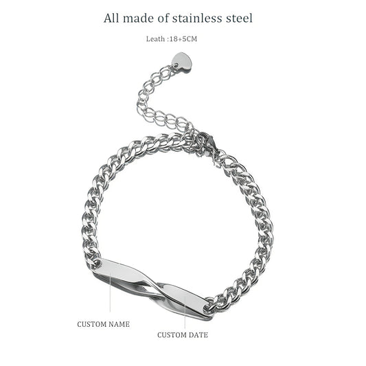 2 Couple bracelets with engraving